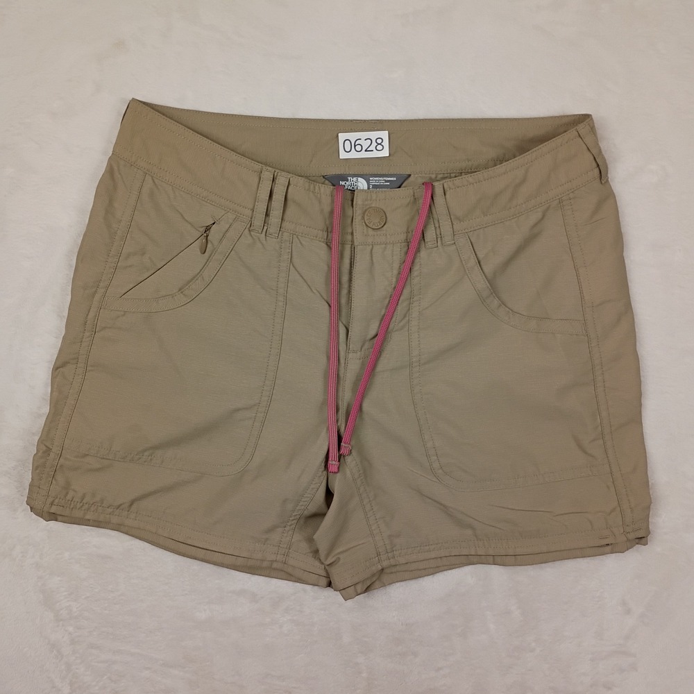 The North Face Hiking Shorts Womens 2 Tan Khaki Gorpcore Outdoor Summer Utility